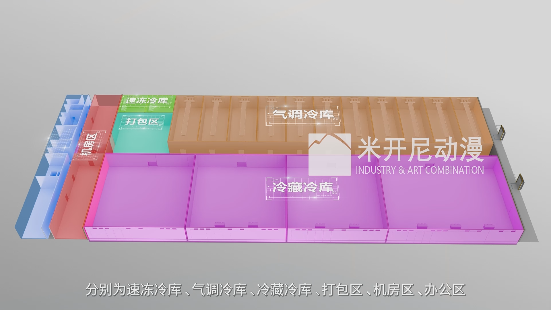 “五恒系统”冷链仓库工业动画